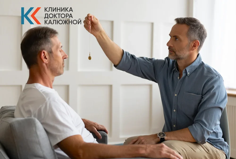 Врач проводит гипноз